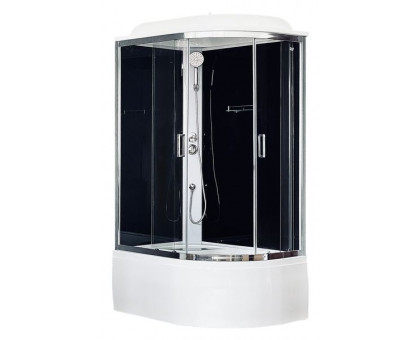 Душевая кабина Royal Bath RB 8120BK5-BT-CH 120х80 см, с прозрачными стеклами, левосторонняя