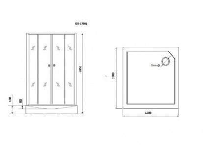 Душевая кабина Grossman GR170QL Classic 100х100 см