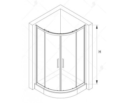 Душевой уголок RGW CL-54B 100x100, прозрачное стекло