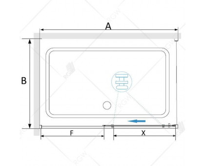 Душевой уголок RGW SV-42B (SV-12B + Z-050-2B) 120x80, прозрачное стекло