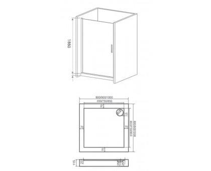 Душевое ограждение Good Door PANDORA DR-90-C-CH (L/R)