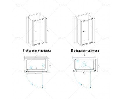 Душевой уголок RGW PA-43 (PA-05 + Z-050-1) 90x100, прозрачное стекло