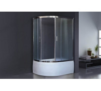 Душевой уголок Royal Bath RB 8120BK-C-CH 120х80 см, с прозрачными стеклами, правосторонний