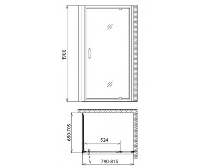 Душевой уголок Gemy Sunny Bay S28150-A70 80х70 см