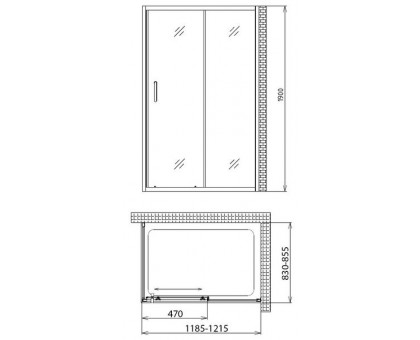 Душевой уголок Gemy Victoria S30191A-A85 120х85 см