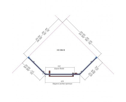 Душевой уголок RGW HO-084W 90x90, матовое стекло