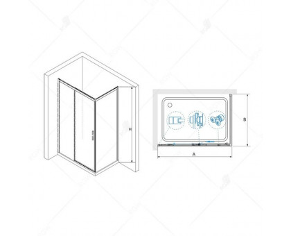Душевой уголок RGW LE-41 (LE-12 + Z-22) 130x80, прозрачное стекло