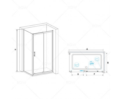Душевой уголок RGW PA-145 90x100, прозрачное стекло